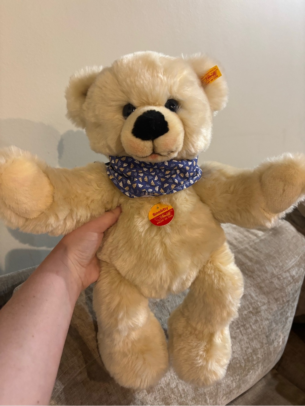 Vintage 2002 Steiff Snobby Teddy Bear 40 #013676 Made in Germany With Tags